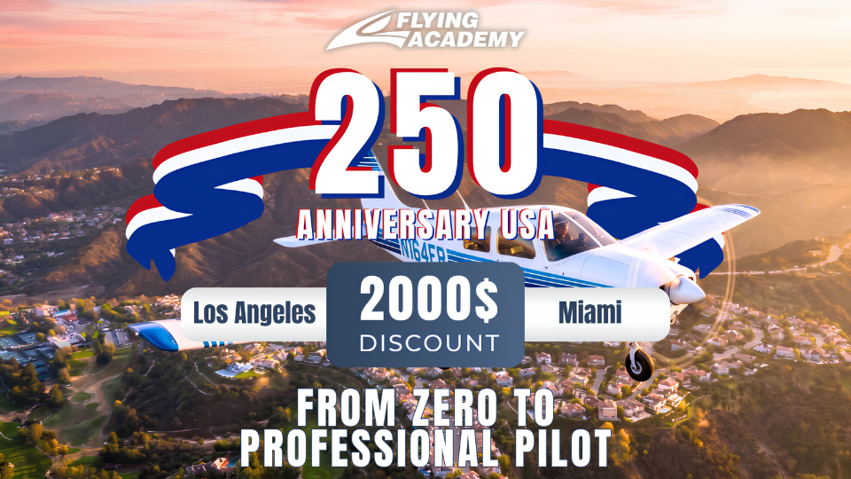 250th Anniversary USA zero to professional pilot CPL offer